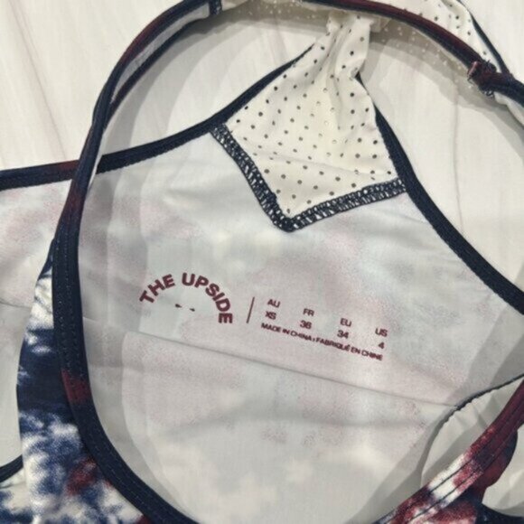 The Upside Women's Blue & Purple Royal Tie Dye Inge Cropped Tank Top Size 4 - Picture 8 of 8